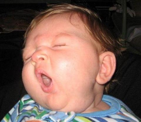 Funny Baby Yawning Picture
