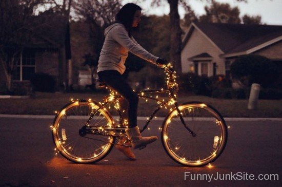 Lighting Christmas Bike