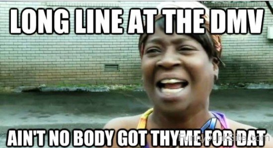 Long Line At The Dmv