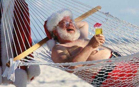 Santa Claus Enjoying Party