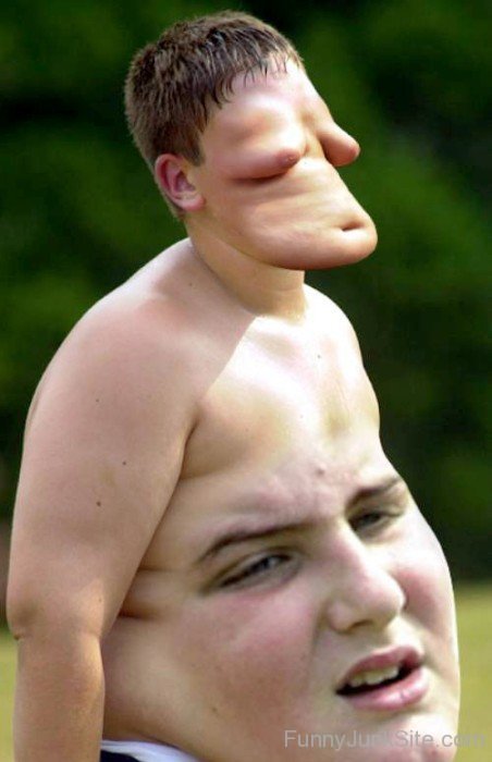 Stomach Face Photoshoped