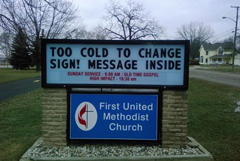 Too cold to change sign