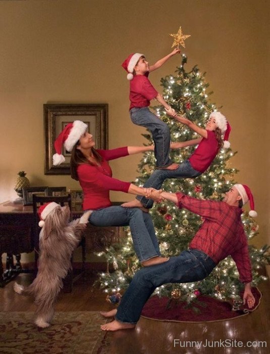 Funny Family Balance Christmas Tree