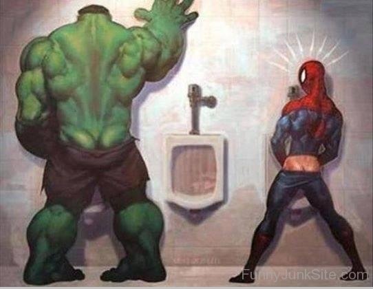 Funny Spiderman And Hulk