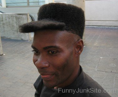 Funny Afro Hat Haircut