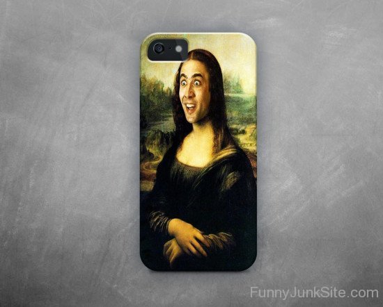 Funny Mobile Cover Of Mona Lisa