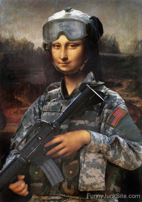 Mona Lisa As Army Women