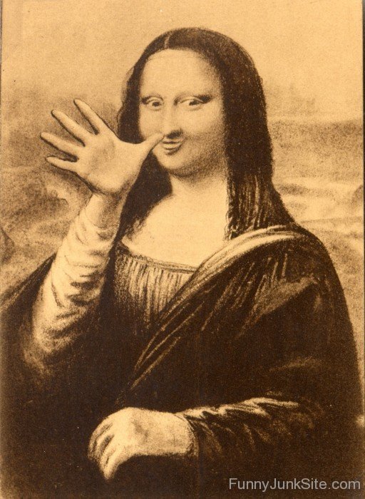 Mona Lisa In Funny Pose