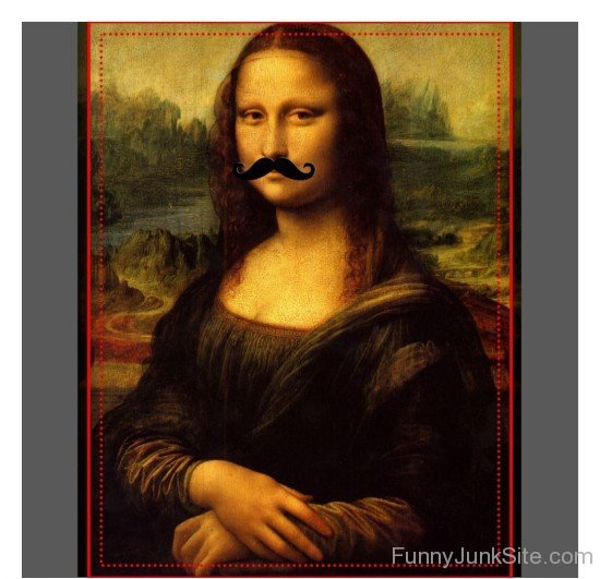 Mona Lisa Mustache Image