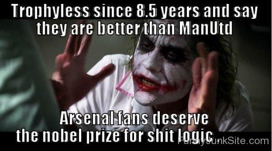 Arsenal Fans Deserve The Noble Prize