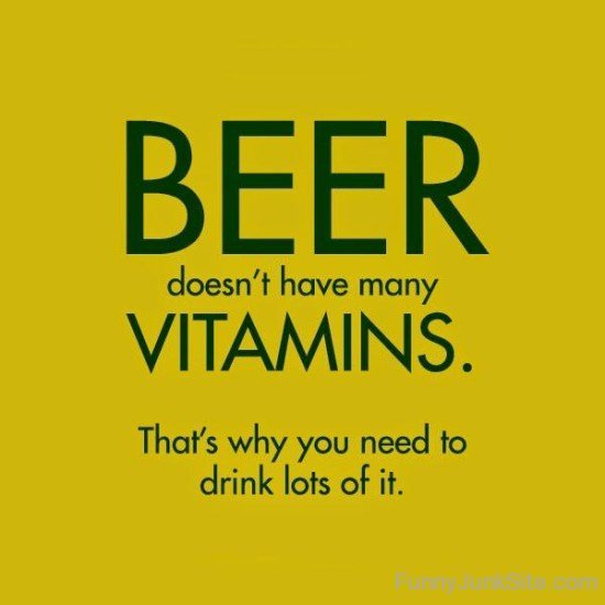 Beer Doesn't Have Many Vitamins