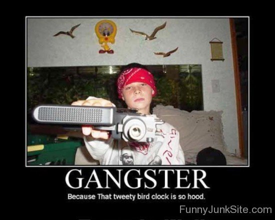 Gangster Because That Tweety Bird Clock-wm415