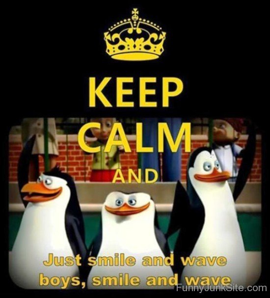 Keep Calm And Just Smile And Wave-bt933