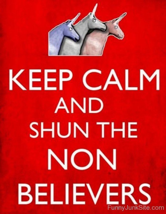 Keep Calm And Shun The Non Believers-bt946